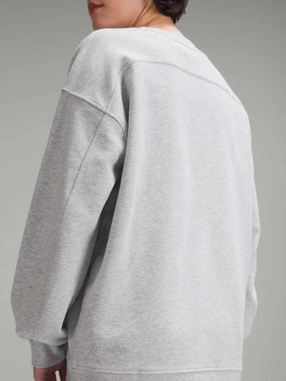 Lululemon Perfectly Oversized Crew in Heathered Core Ultra Light Grey Size 8